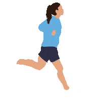 Animated running person